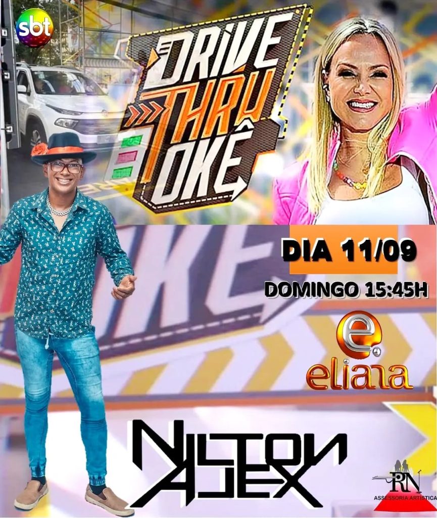 Cantor de forró Nilton Alex participa neste domingo (11) do Programa da Eliana no SBT. Confira!