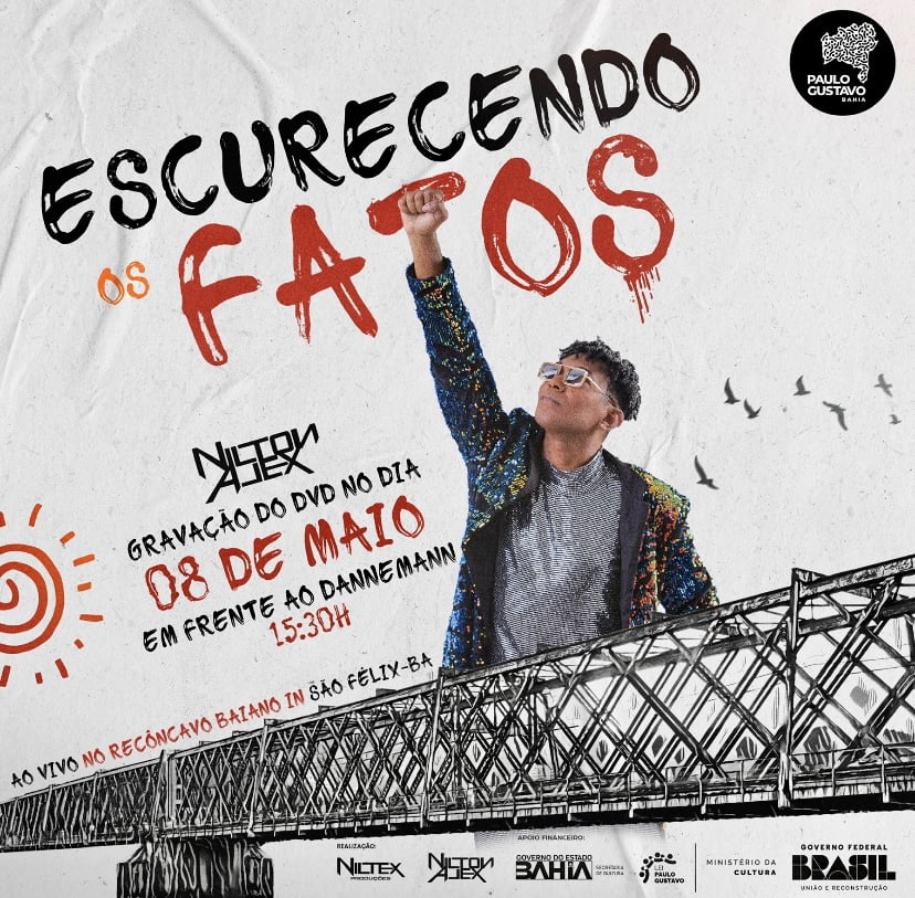 Nilton Alex gravará DVD “Escurecendo os Fatos” em São Félix, sua cidade natal